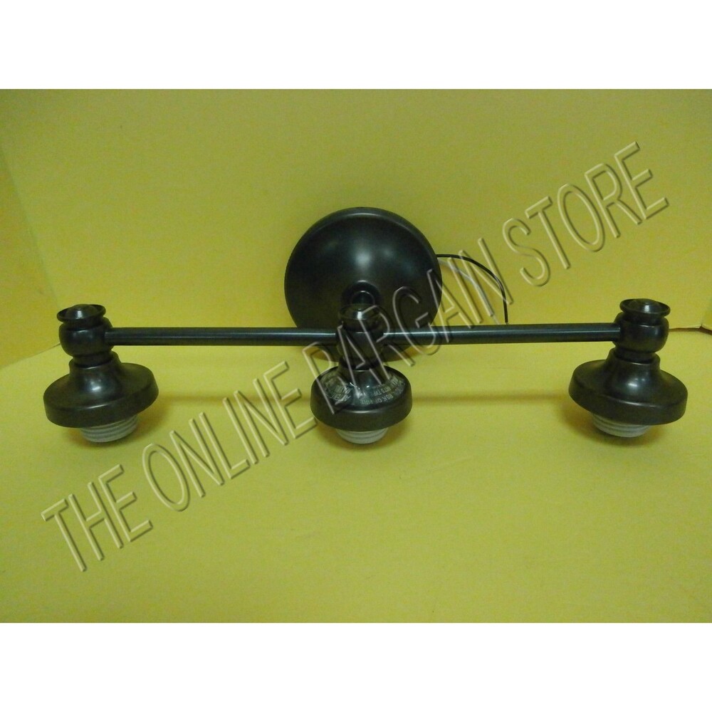 Pottery Barn Brayden triple Wall bathroom mirror Sconce Lamp Light antique bronz